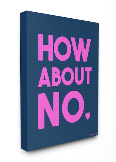 Stupell Industries LulusimonSTUDIO How About No Canvas Wall Art